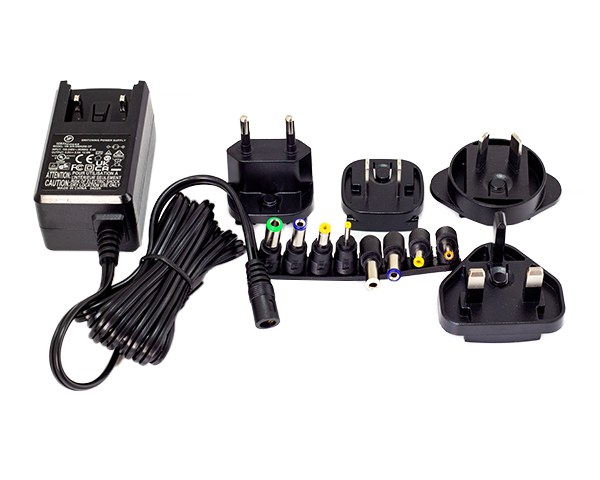 15W Interchangeable AC/DC Plugtop Adapter Power Supply